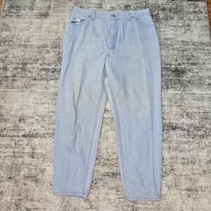 Vintage Lee Jeans Womens 18 Petite Light Wash High Rise Tapered Denim Pants 90s